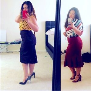 Both outfits from New York and Company. You can purchase separately.